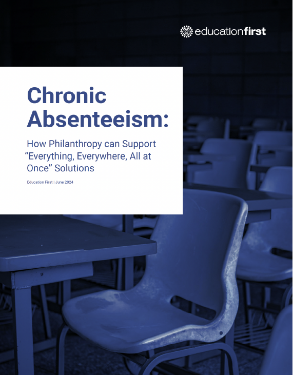 Chronic Absenteeism paper with empty desks image